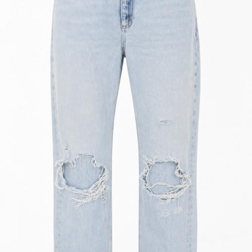 & Other Stories Women Blue UK 8 High Rise Distressed Straight Jeans