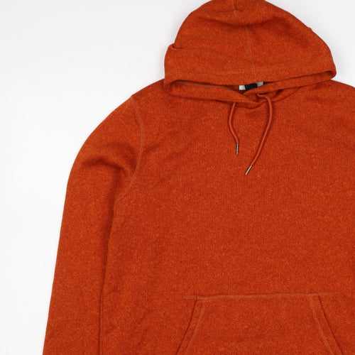 TOG24 Unisex Adults Orange XL Pullover Hoodie Drawstring Pockets