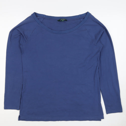 Lauren Ralph Lauren Women Blue XL Basic Crew Neck Long Sleeve T-Shirt