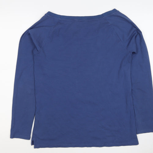 Lauren Ralph Lauren Women Blue XL Basic Crew Neck Long Sleeve T-Shirt