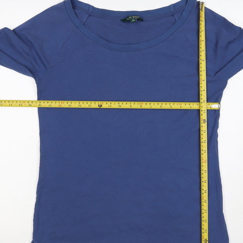 Lauren Ralph Lauren Women Blue XL Basic Crew Neck Long Sleeve T-Shirt