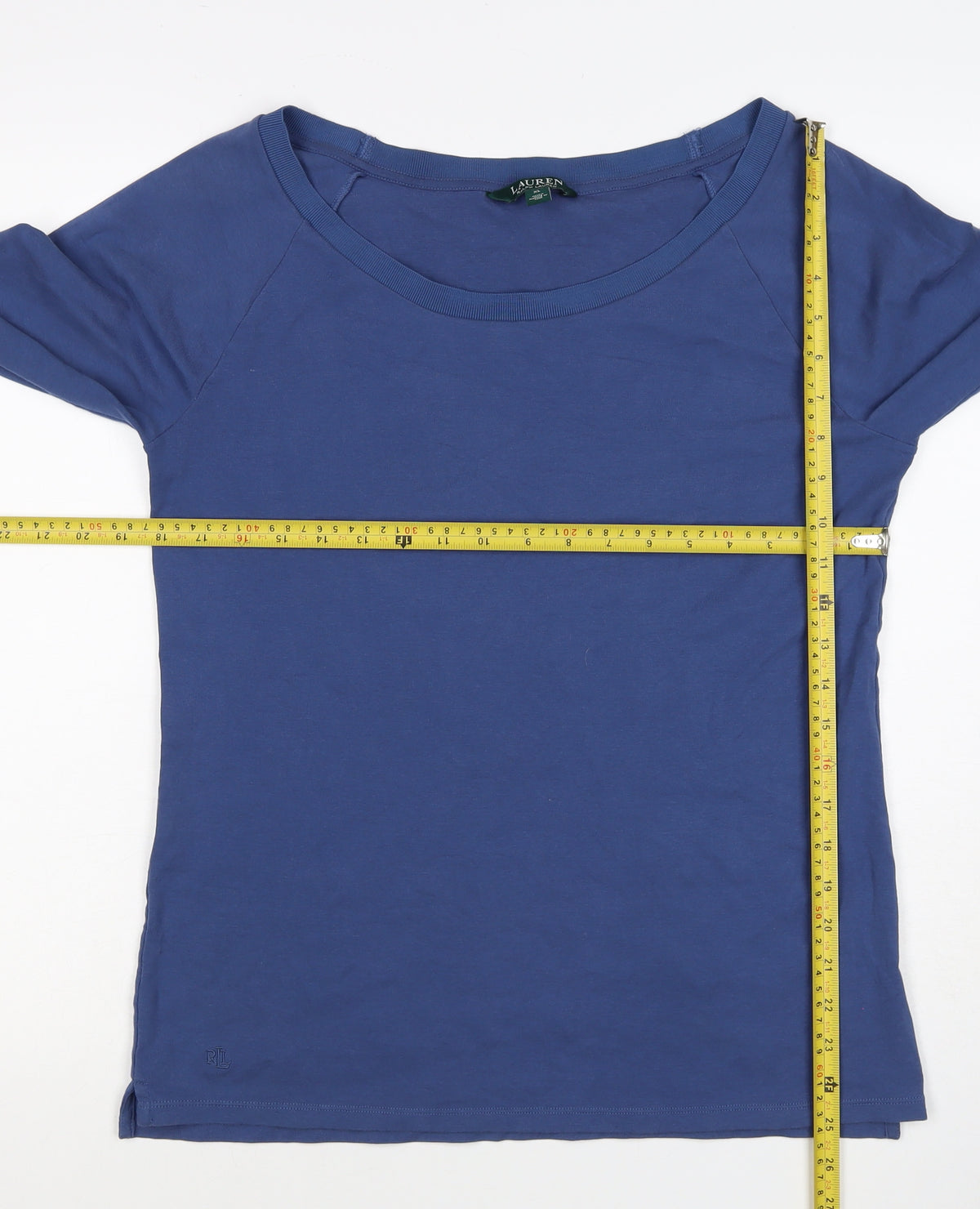 Lauren Ralph Lauren Women Blue XL Basic Crew Neck Long Sleeve T-Shirt