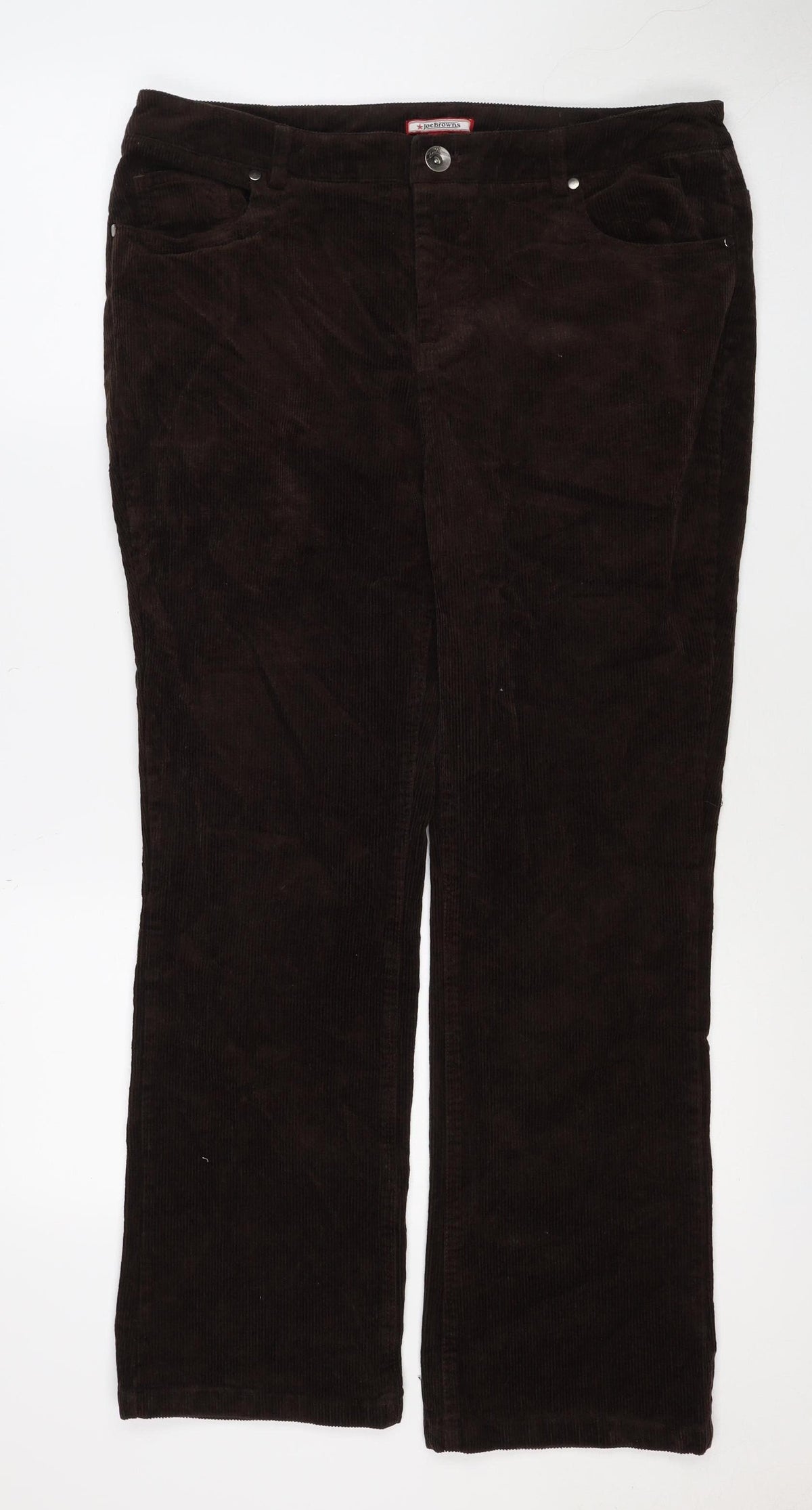 Joe Browns Women’s Brown Corduroy Bootcut Trousers UK 14 Pockets
