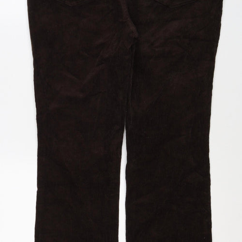 Joe Browns Women’s Brown Corduroy Bootcut Trousers UK 14 Pockets