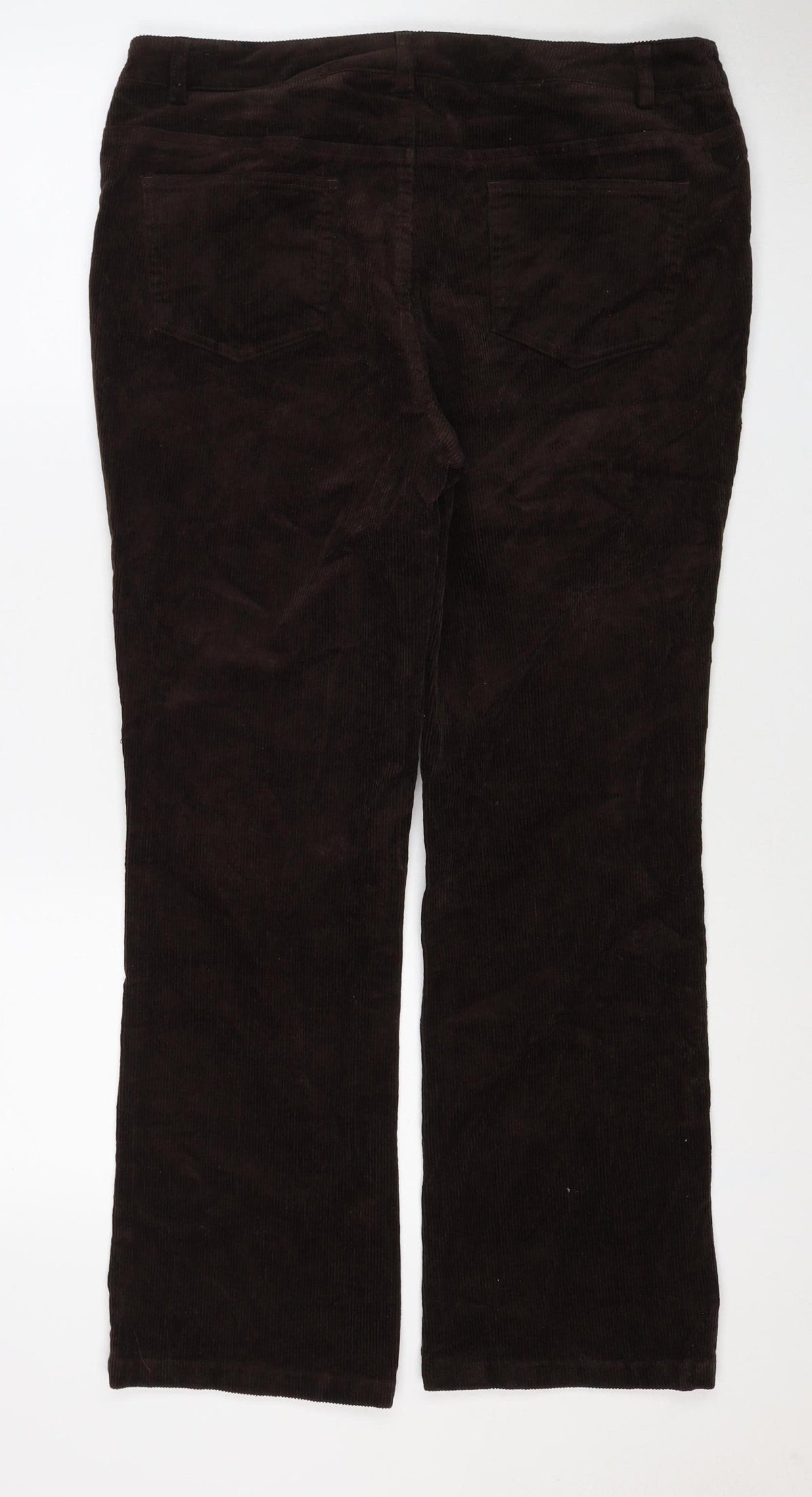 Joe Browns Women’s Brown Corduroy Bootcut Trousers UK 14 Pockets