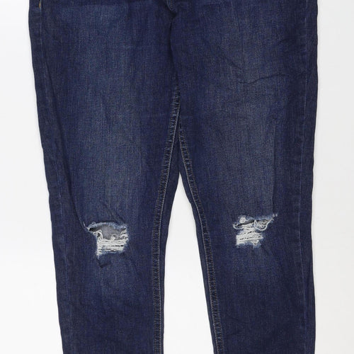 Dorothy Perkins Women Blue UK 14 Skinny Distressed Stretch Jeans