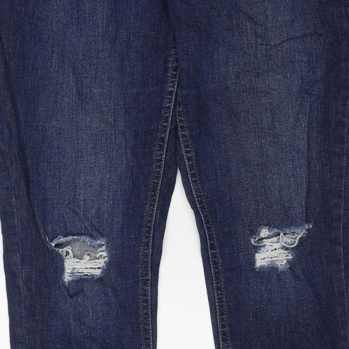 Dorothy Perkins Women Blue UK 14 Skinny Distressed Stretch Jeans