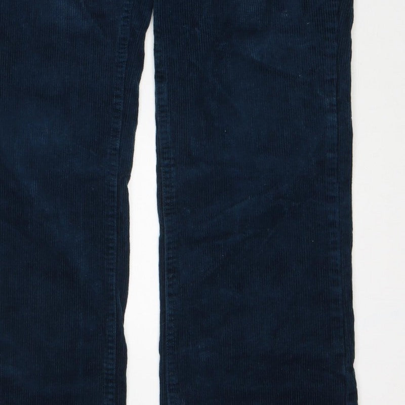 Joe Browns Women’s Blue UK 14 Corduroy Straight Trousers Pockets