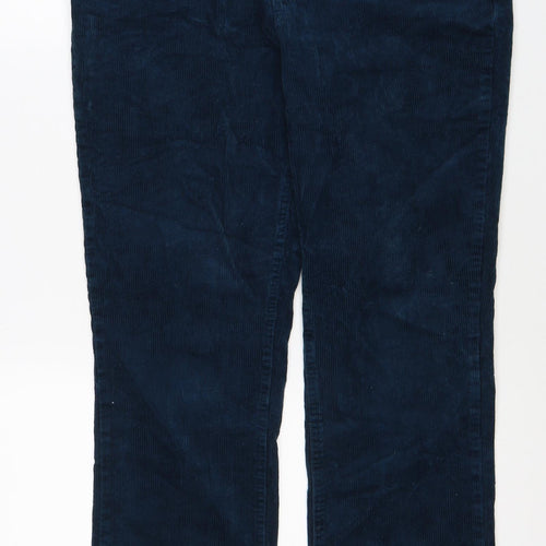 Joe Browns Women’s Blue UK 14 Corduroy Straight Trousers Pockets