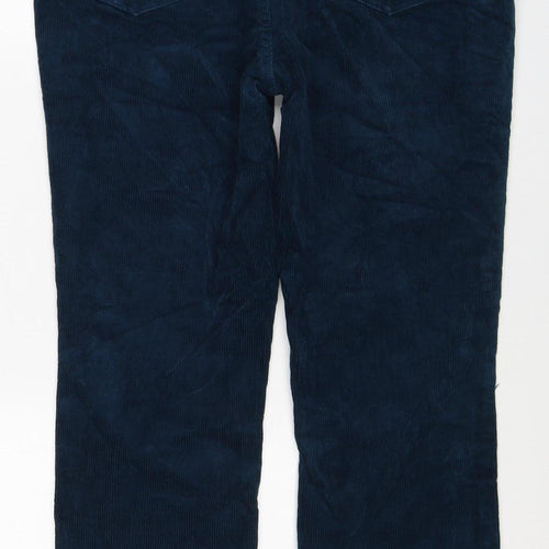 Joe Browns Women’s Blue UK 14 Corduroy Straight Trousers Pockets