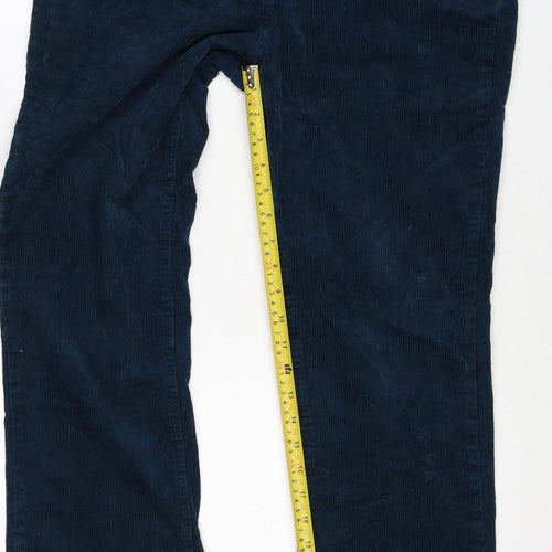Joe Browns Women’s Blue UK 14 Corduroy Straight Trousers Pockets