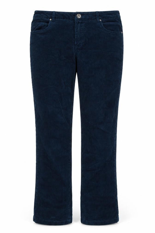 Joe Browns Women’s Blue UK 14 Corduroy Straight Trousers Pockets
