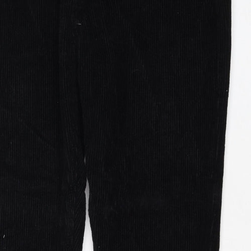 Topshop Women’s Black W30 UK 12 Corduroy Straight Trousers