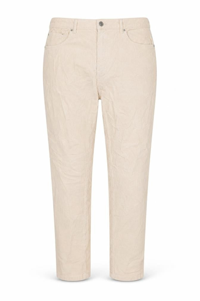 Marks & Spencer Women Beige Corduroy Straight Trousers UK 18 Regular