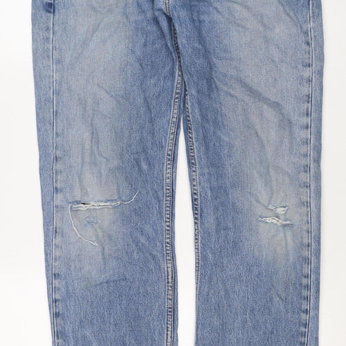 Levi's Men's Blue W31 L32 Engineered Straight Distressed Jeans