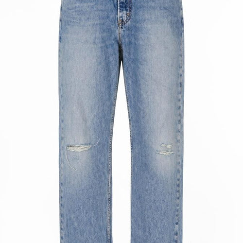 Levi's Men's Blue W31 L32 Engineered Straight Distressed Jeans