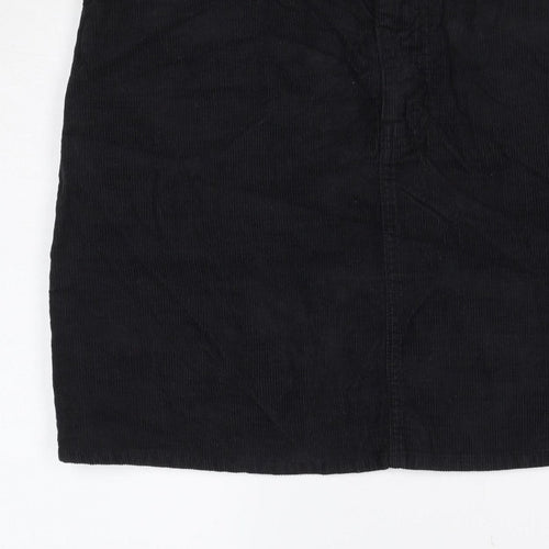 J.Crew Women Black Corduroy Pencil Skirt Size 28 Pockets
