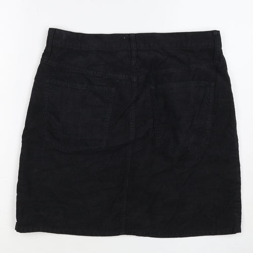 J.Crew Women Black Corduroy Pencil Skirt Size 28 Pockets