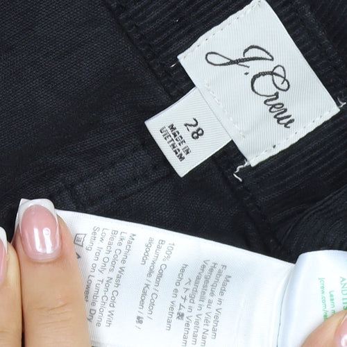 J.Crew Women Black Corduroy Pencil Skirt Size 28 Pockets