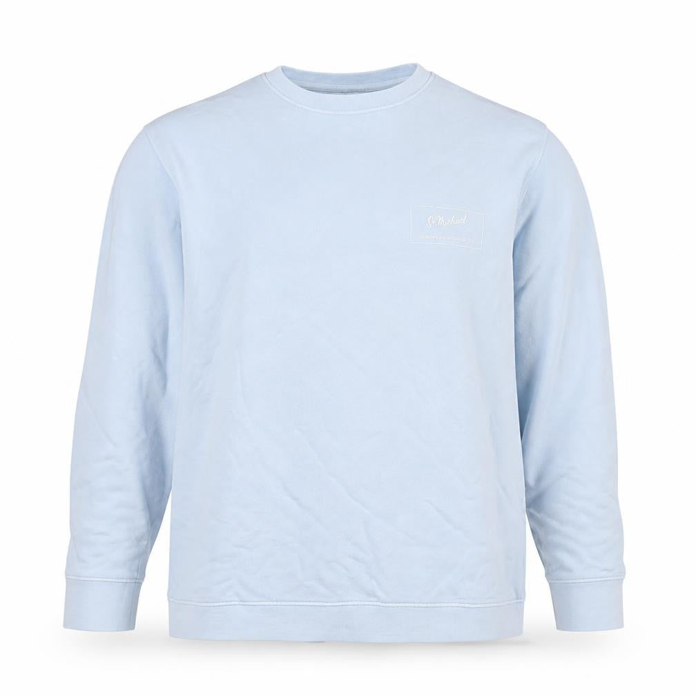Marks and Spencer Men Blue L Logo Crew Neck Pullover Sweatshirt