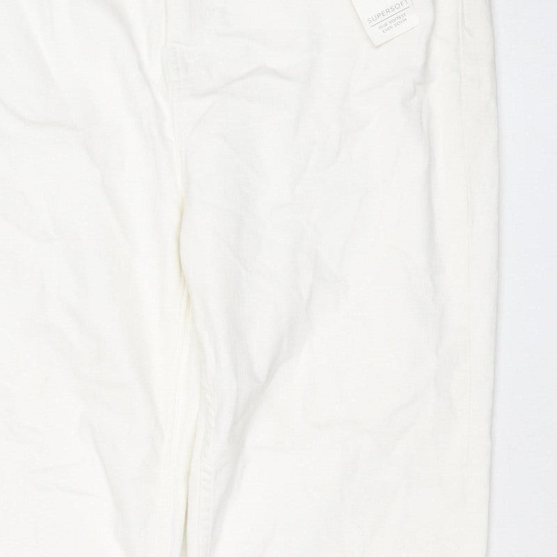 Marks and Spencer Women White UK 18 Long Harper Supersoft Cigarette Jeans