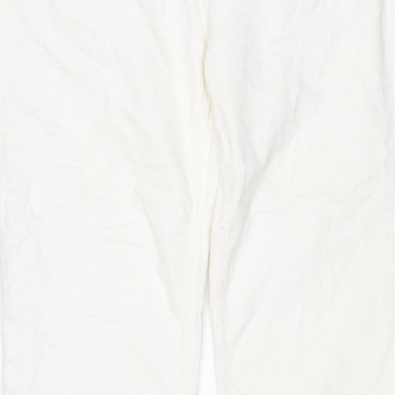 Marks and Spencer Women White UK 18 Long Harper Supersoft Cigarette Jeans