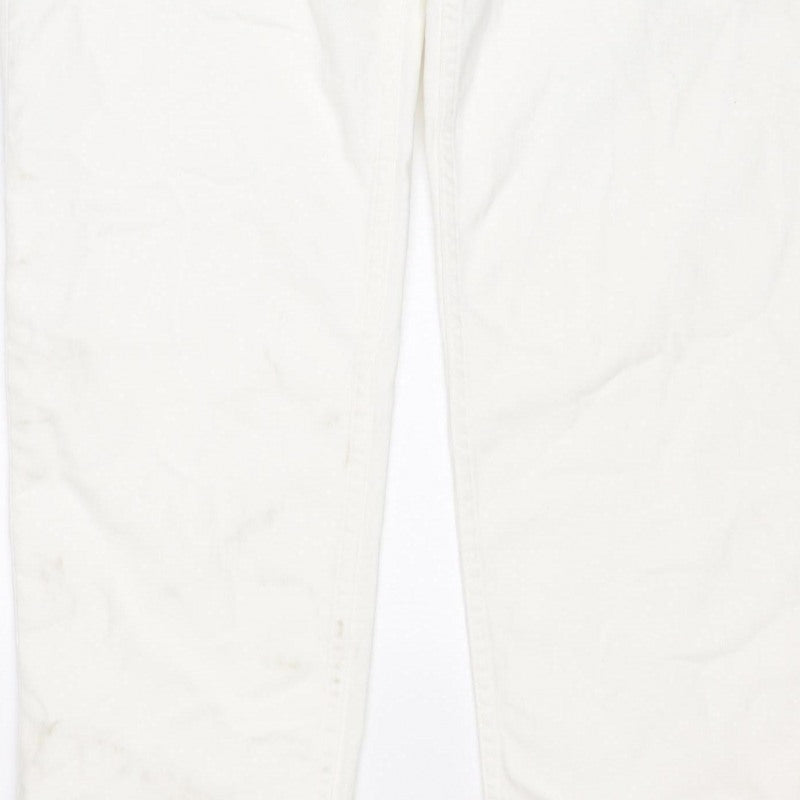 Marks and Spencer Women White UK 18 Long Harper Supersoft Cigarette Jeans