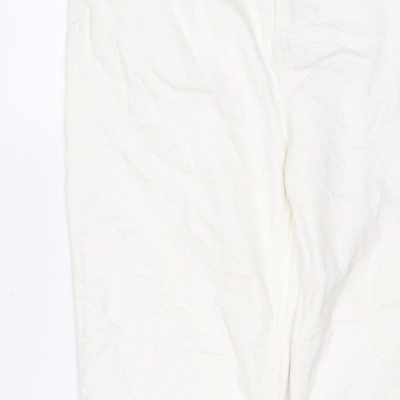 Marks and Spencer Women White UK 18 Long Harper Supersoft Cigarette Jeans