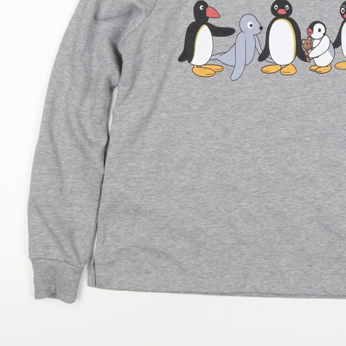ASOS Women’s Grey Pingu Penguin Graphic Crew Neck Sweatshirt UK 6