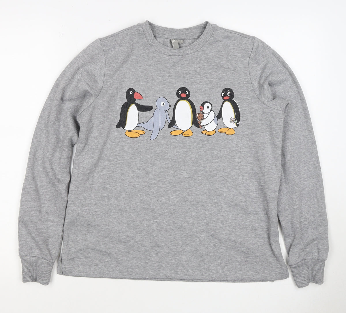 ASOS Women’s Grey Pingu Penguin Graphic Crew Neck Sweatshirt UK 6