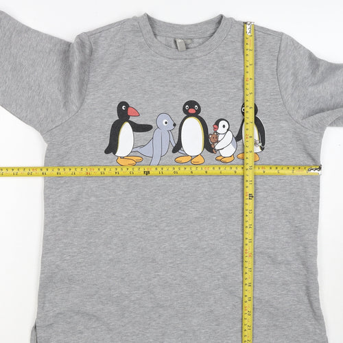 ASOS Women’s Grey Pingu Penguin Graphic Crew Neck Sweatshirt UK 6