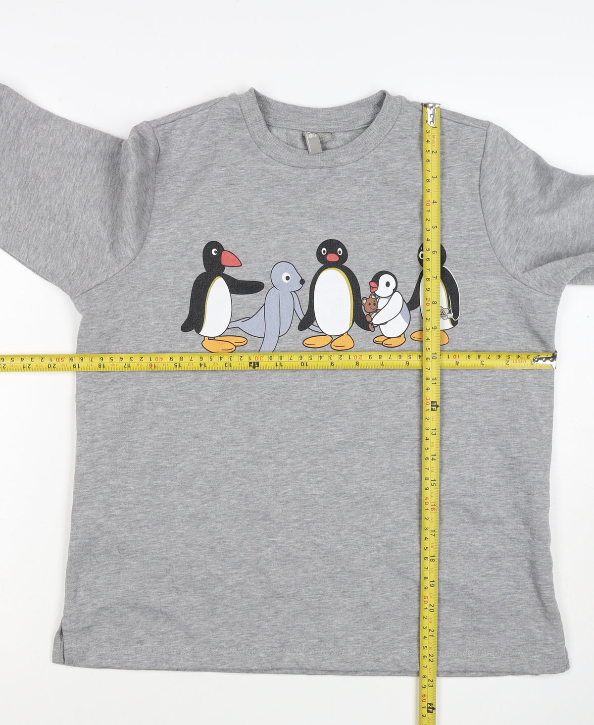 ASOS Women’s Grey Pingu Penguin Graphic Crew Neck Sweatshirt UK 6