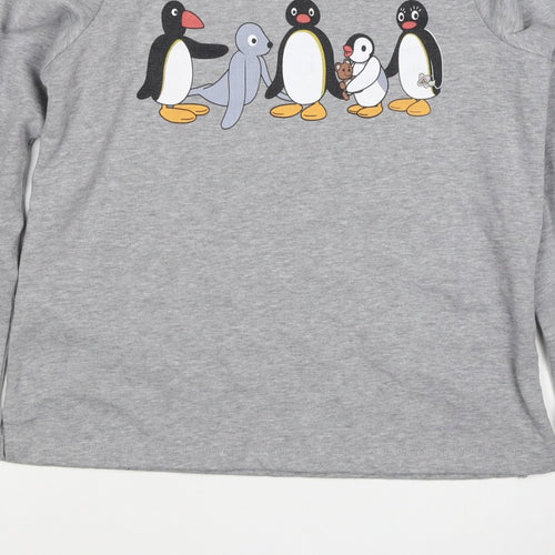 ASOS Women’s Grey Pingu Penguin Graphic Crew Neck Sweatshirt UK 6
