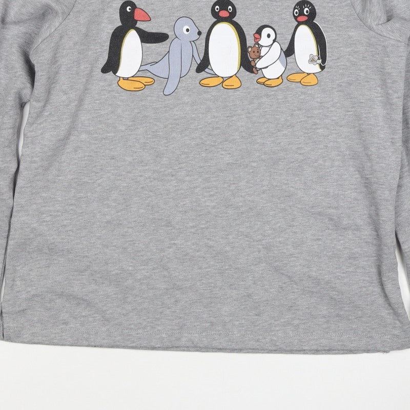 ASOS Women’s Grey Pingu Penguin Graphic Crew Neck Sweatshirt UK 6