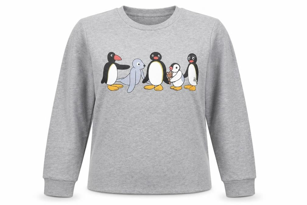 ASOS Women’s Grey Pingu Penguin Graphic Crew Neck Sweatshirt UK 6