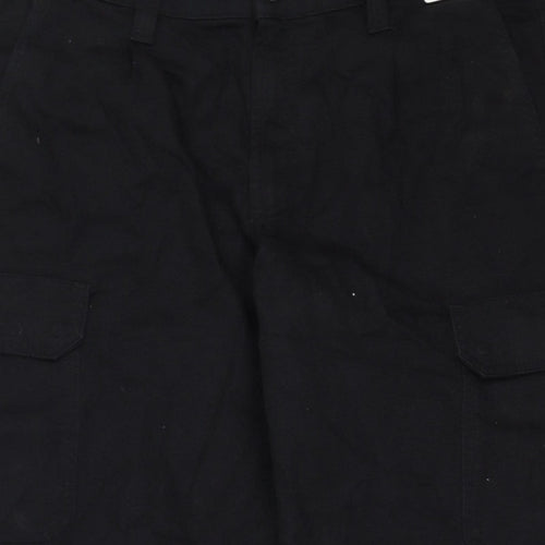 Marks and Spencer Men's Black M Long Straight Cargo Cotton Jeans
