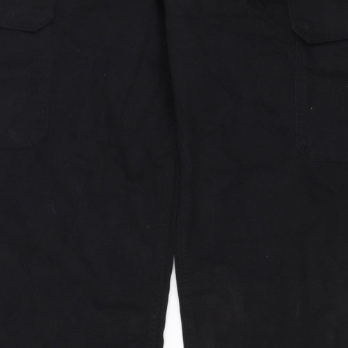 Marks and Spencer Men's Black M Long Straight Cargo Cotton Jeans