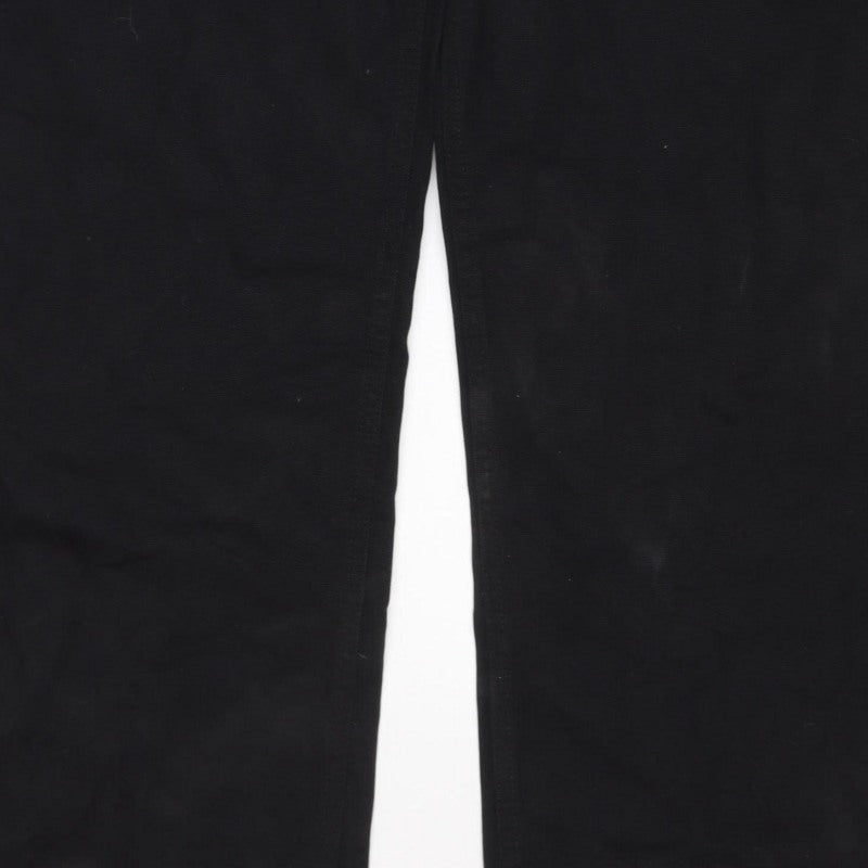 Marks and Spencer Men's Black M Long Straight Cargo Cotton Jeans
