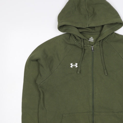 Under Armour Men’s Green M Full Zip Hooded Fleece Sports Hoodie