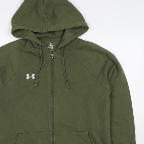 Under Armour Men’s Green M Full Zip Hooded Fleece Sports Hoodie