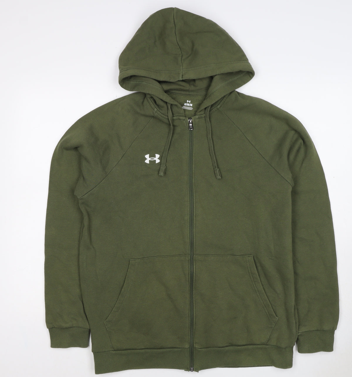 Under Armour Men’s Green M Full Zip Hooded Fleece Sports Hoodie