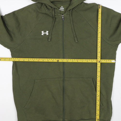 Under Armour Men’s Green M Full Zip Hooded Fleece Sports Hoodie