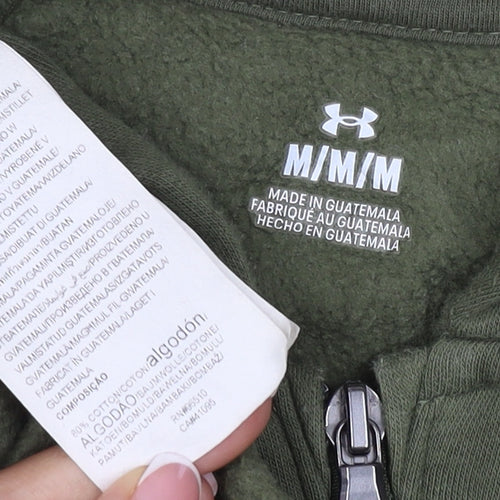 Under Armour Men’s Green M Full Zip Hooded Fleece Sports Hoodie