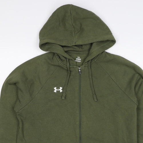 Under Armour Men’s Green M Full Zip Hooded Fleece Sports Hoodie