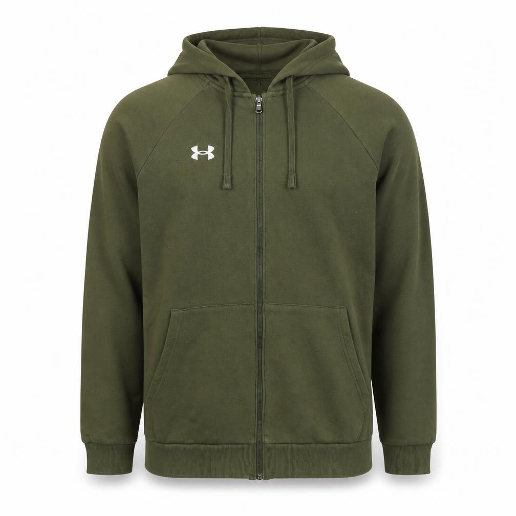 Under Armour Men’s Green M Full Zip Hooded Fleece Sports Hoodie