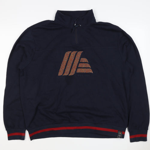 Aldi Mania Men’s Navy Large 1/4 Zip Logo Sweatshirt Limited Edition