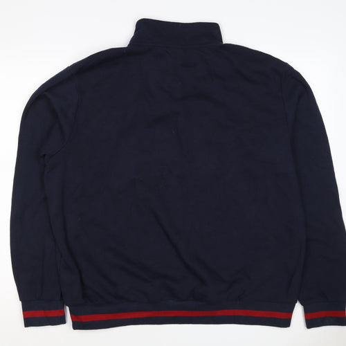 Aldi Mania Men’s Navy Large 1/4 Zip Logo Sweatshirt Limited Edition