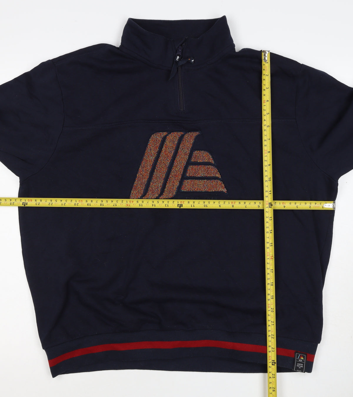 Aldi Mania Men’s Navy Large 1/4 Zip Logo Sweatshirt Limited Edition