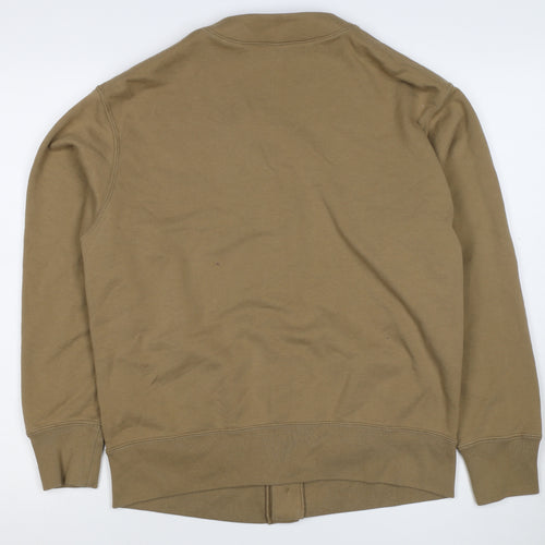 UNIQLO Men’s Brown M Button V-Neck Cardigan Sweatshirt Pockets