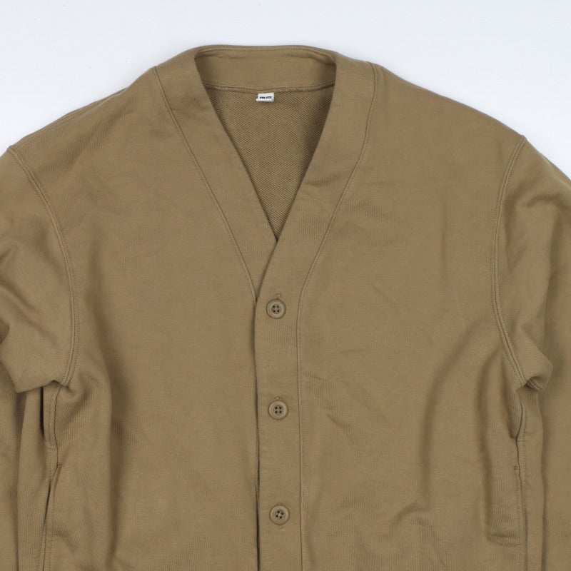 UNIQLO Men’s Brown M Button V-Neck Cardigan Sweatshirt Pockets
